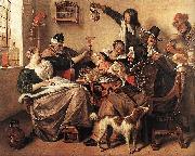 Jan Steen The way you hear it is the way you sing it USA oil painting artist